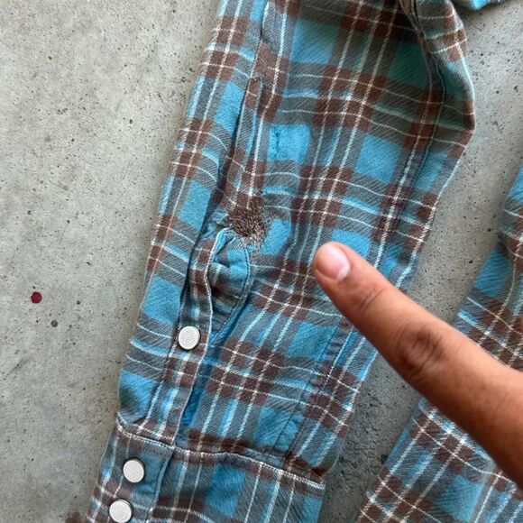 RRL Ralph Lauren Double RL Plaid Flannel Button Shirt Size Small - Picture 8 of 10